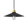Závěsná lampa s textilním kabelem, stínidlem Swing a kovovými detaily  (Povrchová úprava Měď - ERM43, Světelný zdroj S žárovkou, SMART HOME NE)