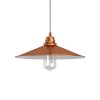 Závěsná lampa s textilním kabelem, stínidlem Swing a kovovými detaily  (Povrchová úprava Měď - ERM43, Světelný zdroj S žárovkou, SMART HOME NE)