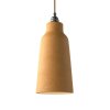 Závěsná lampa s textilním kabelem, keramickým stínidlem tvaru Lahve s kovovými detaily  (Povrchová úprava Lesklá bílá, Světelný zdroj S žárovkou, SMART HOME NE)