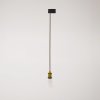 Vintage závěsná lampa s opleteným kabelem (Povrchová úprava Matný bronz, Světelný zdroj Bez žárovky, Adaptér Powergear)