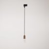 Vintage závěsná lampa s opleteným kabelem (Povrchová úprava Matný bronz, Světelný zdroj Bez žárovky, Adaptér Powergear)
