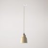 Závěsná lampa se stínidlem Vaso a kolejnicový adaptér (Povrchová úprava Lesklá bílá, Světelný zdroj Bez žárovky, Adaptér Powergear)