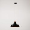 Industriální keramická závěsná lampa se stínidlem na kolejnici (Povrchová úprava Lesklá bílá, Světelný zdroj Bez žárovky, Adaptér Powergear)