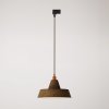 Industriální keramická závěsná lampa se stínidlem na kolejnici (Povrchová úprava Lesklá bílá, Světelný zdroj Bez žárovky, Adaptér Powergear)