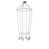 Lustr Cage 2 P-light se 6 žárovkami (Povrchová úprava Matná měď, Světelný zdroj S žárovkou)