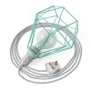 Table Snake - zásuvná lampa s klecovým diamantovým stínítkem a dvoupólovou zástrčkou (Povrchová úprava Bílá, Zapojení EU, Světelný zdroj Bez žárovky)