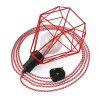 Table Snake - zásuvná lampa s klecovým diamantovým stínítkem a dvoupólovou zástrčkou (Povrchová úprava Bílá, Zapojení EU, Světelný zdroj Bez žárovky)