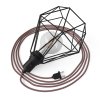 Table Snake - zásuvná lampa s klecovým diamantovým stínítkem a dvoupólovou zástrčkou (Povrchová úprava Bílá, Zapojení EU, Světelný zdroj Bez žárovky)