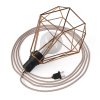 Table Snake - zásuvná lampa s klecovým diamantovým stínítkem a dvoupólovou zástrčkou (Povrchová úprava Bílá, Zapojení EU, Světelný zdroj Bez žárovky)