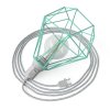 Table Snake - zásuvná lampa s klecovým diamantovým stínítkem a dvoupólovou zástrčkou (Povrchová úprava Bílá, Zapojení EU, Světelný zdroj Bez žárovky)