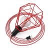 Table Snake - zásuvná lampa s klecovým diamantovým stínítkem a dvoupólovou zástrčkou (Povrchová úprava Bílá, Zapojení EU, Světelný zdroj Bez žárovky)