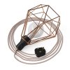 Table Snake - zásuvná lampa s klecovým diamantovým stínítkem a dvoupólovou zástrčkou (Povrchová úprava Bílá, Zapojení EU, Světelný zdroj Bez žárovky)