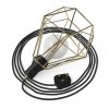 Table Snake - zásuvná lampa s klecovým diamantovým stínítkem a dvoupólovou zástrčkou (Povrchová úprava Bílá, Zapojení EU, Světelný zdroj Bez žárovky)