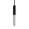 Závěsná lampa s textilním kabelem, objímkou E14 P-Light s kovovými detaily – Vyrobeno v Itálii (Povrchová úprava Černá, Světelný zdroj S žárovkou)