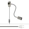 Nastavitelná nástěnná lampa Spostaluce Flex 30 s objímkou GU1d0, vypínačem a zástrčkou (Povrchová úprava Černá, Světelný zdroj S žárovkou, Zapojení EU)