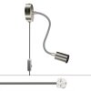 Nastavitelná nástěnná lampa Spostaluce Flex 30 s objímkou GU1d0, vypínačem a zástrčkou (Povrchová úprava Černá, Světelný zdroj S žárovkou, Zapojení EU)