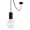 EIVA ELEGANT Závěsná lampa IP65 do exteriéru s kabelem, decentralizerem, silikonovým baldachýnem a objímkou, voděodolná (Povrchová úprava Bílá, Světelný zdroj S žárovkou)