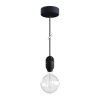 EIVA Závěsná lampa do exteriéru pro stínidlo, 1,5m textilního kabelu, silikonový baldachýn a objímka, IP65 voděodolná (Povrchová úprava Bílá)