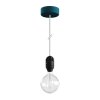EIVA Závěsná lampa do exteriéru pro stínidlo, 1,5m textilního kabelu, silikonový baldachýn a objímka, IP65 voděodolná (Povrchová úprava Bílá)