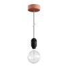 EIVA Závěsná lampa do exteriéru pro stínidlo, 1,5m textilního kabelu, silikonový baldachýn a objímka, IP65 voděodolná (Povrchová úprava Bílá)