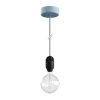EIVA Závěsná lampa do exteriéru pro stínidlo, 1,5m textilního kabelu, silikonový baldachýn a objímka, IP65 voděodolná (Povrchová úprava Bílá)