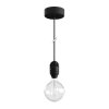 EIVA Závěsná lampa do exteriéru pro stínidlo, 1,5m textilního kabelu, silikonový baldachýn a objímka, IP65 voděodolná (Povrchová úprava Bílá)