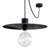 EIVA ELEGANT závěsná lampa se stínidlem, 5m textilního kabelu, decentralizér, silikonový baldachýn a objímka, IP65 voděodolná (Povrchová úprava Bílá, Světelný zdroj Bez žárovky)