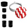 Filé systém - sestava pro cik-cak instalaci - 3 m kabelu a 5 černých lakovaných dřevěných komponentů (Barva kabelu CF10)