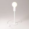Stolní lampa MAG-Y s kulatým kovovým podstavcem (Povrchová úprava Matná bílá, Světelný zdroj Bez žárovky, Zapojení EU)