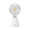Přenosná a dobíjecí LED lampa Cabless01 se žárovkou G125 Globus (Povrchová úprava Bílá, Světelný zdroj S žárovkou)