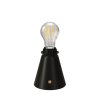 Přenosná a dobíjecí lampa Cabless11 s Drop žárovkou vhodná pro stínidlo (Povrchová úprava Bílá, Světelný zdroj S žárovkou)