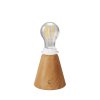 Přenosná a dobíjecí lampa Cabless11 s Drop žárovkou vhodná pro stínidlo (Povrchová úprava Bílá, Světelný zdroj S žárovkou)