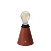 Přenosná a dobíjecí lampa Cabless11 s Drop žárovkou vhodná pro stínidlo (Povrchová úprava Bílá, Světelný zdroj S žárovkou)