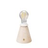 Přenosná a dobíjecí lampa Cabless11 s Drop žárovkou vhodná pro stínidlo (Povrchová úprava Bílá, Světelný zdroj S žárovkou)