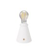 Přenosná a dobíjecí lampa Cabless11 s Drop žárovkou vhodná pro stínidlo (Povrchová úprava Bílá, Světelný zdroj S žárovkou)