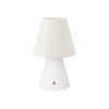 Přenosná a dobíjecí lampa Cabless11 se žárovkou Drop a stínítkem (Povrchová úprava Bílá, Světelný zdroj S žárovkou)