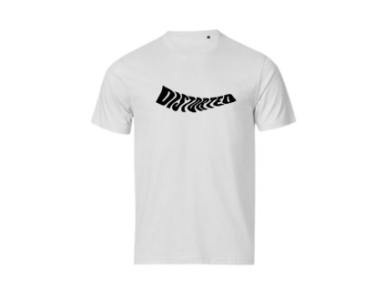 DISTORTED White Tee základ přední