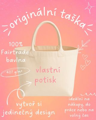 Dáváme ti prostor pro kreativitu. ✨ Vytvoř si tašku s vlastním potiskem — pro sebe, svůj brand nebo jako originální...