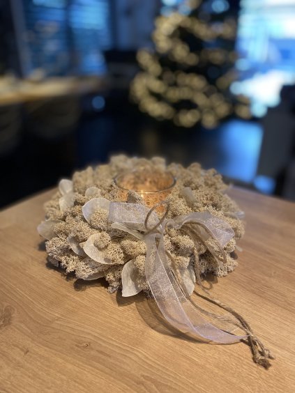 LIŠEJNÍK mini s Lunárií - průměr věnce cca 20 cm