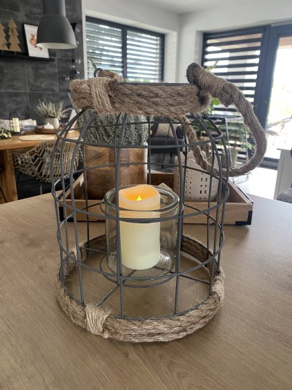 LUCERNA - KOV, LANO - výška 30 cm