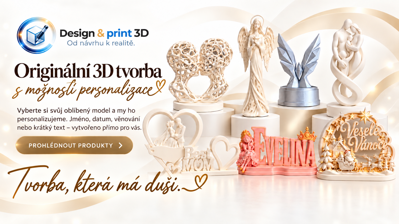 Originální 3D výrobky - Design & Print 3D