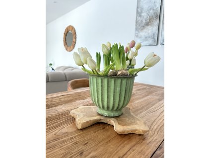 Zelený plechový květináč Nature