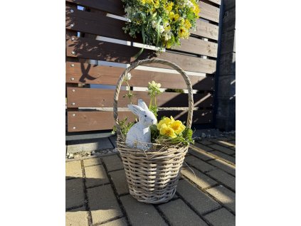 Ratanový košík s uchem