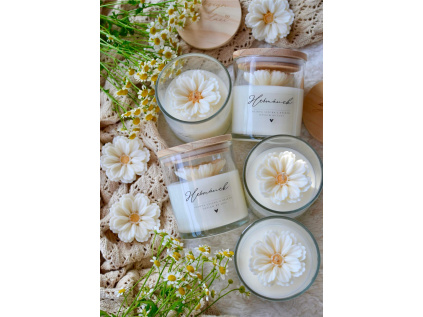 Heřmánek, sójová svíčka M