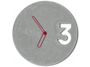 betonove hodiny concrete clock red outline velinsky bp