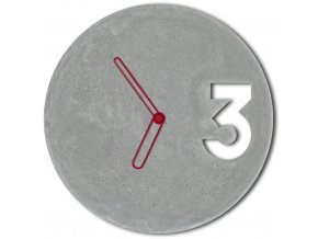 betonove hodiny concrete clock red outline velinsky bp