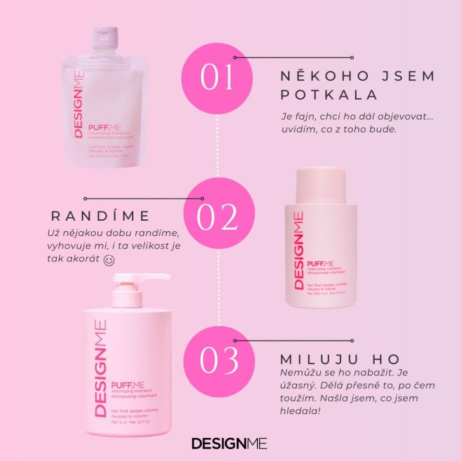 😍V jaké fázi jsi teď ty? — Zkoušíš, nebo jdeš do toho naplno? 😉 Věříme, že DESIGNME tě nezklame. 🩷 #designmehair #objem...