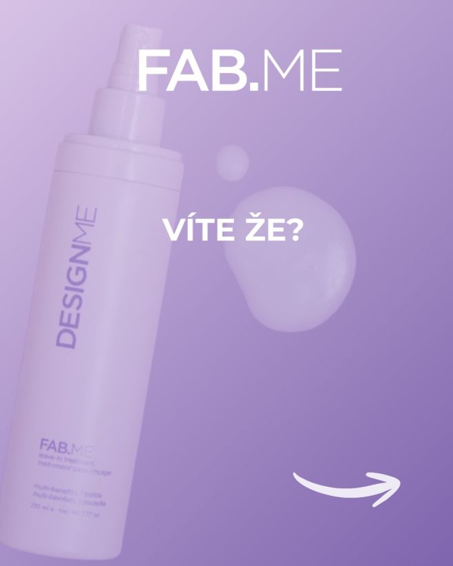 Proč FAB.ME?💜💜 1️⃣hydratace2️⃣tepelná ochrana3️⃣pomoc při rozčesávání 4️⃣hebkost
