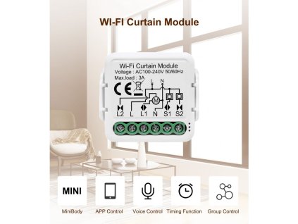 Wifi kapcsoló redőnyök redőnyök függönyök Tuya relé 2 csatorna