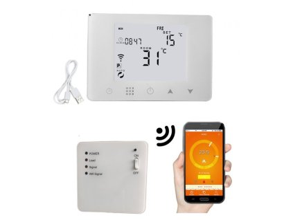 Vezeték nélküli Wifi termosztát WBWblack bővítve